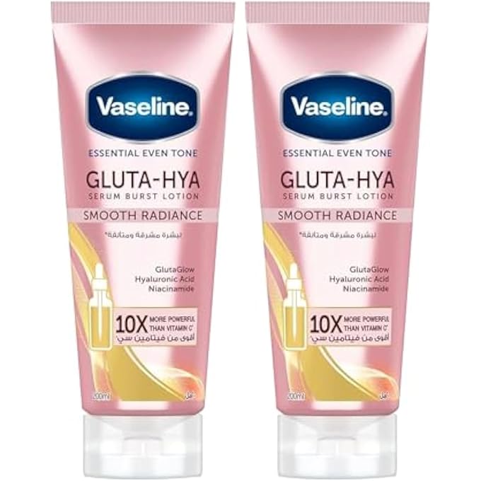 Vaseline Essential Even Tone Smooth Radiance Gluta-Hya Serum Burst Lotion Value Pack, 2 x 200 ml - Image 1